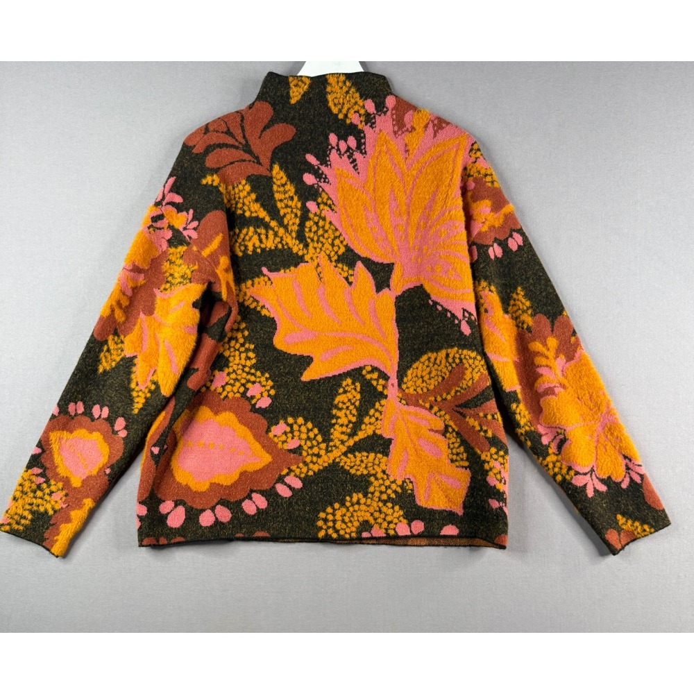 Rachel Zoe Fall Leaf Sweater Womens XL Mock Neck SOFT Autumn Cozy Nature